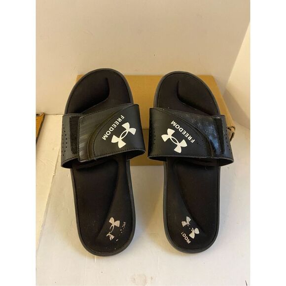 UA Freedom soccer sandals slides slip on men’s size 10 Eur44 - Picture 1 of 4